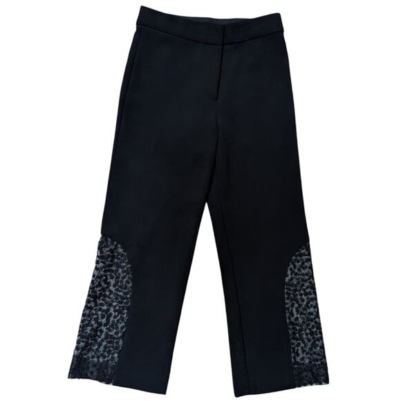Alexis Black Cropped Wide Leg Floral Sheer Panel Novata Pants XS - Picture 4 of 7